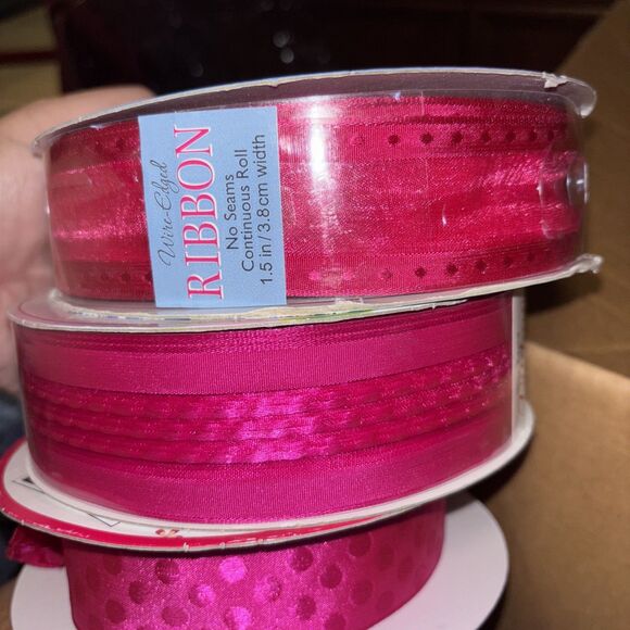 Wired Ribbon Pink Variety Pack And Opened Packs - Picture 5 of 6